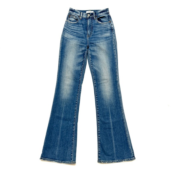 Moussy sz 25 Vintage Flare Denim Jeans Denim Japan Blue High Waist - Picture 2 of 7